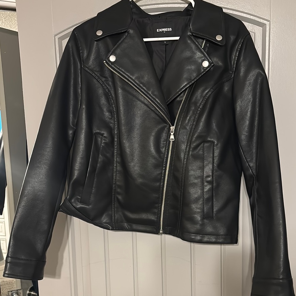 Express Black Faux Leather Jacket